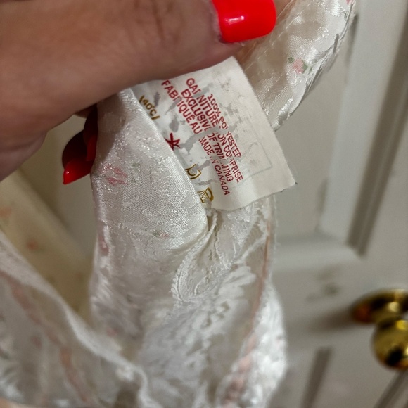 vintage bodysuit lace and pink ribbon 80s - Picture 3 of 7